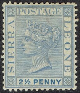 SIERRA LEONE 1884 QV 2½D