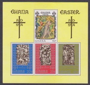 GHANA - 1974 EASTER - MINIATURE SHEET MINT NH