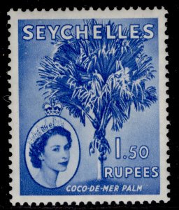 SEYCHELLES QEII SG185, 1r 50c blue, M MINT. Cat £11.