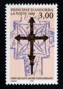 (French) Andorra Scott 466 MNH** St. James cross stamp