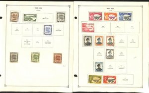 Brunei Stamp Collection on 12 Scott International Pages, 1946-1976