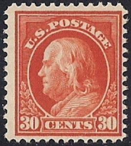 420 30 cent Franklin, Orange Red Stamp mint OG NH VF