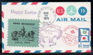 US Canada Good Sheperd Local Post Buffalo NY Easter 1972 E53