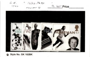 Great Britain, Postage Stamp, #1693-1697 Mint NH, 1996 Women Achievement (AC)