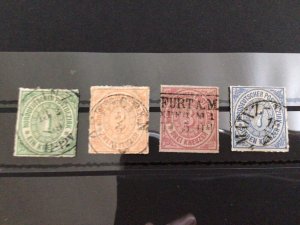 North German District 1868 used rouletted stamps Ref 57401