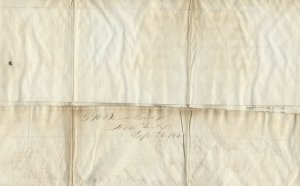 U.S., 1845 Stampless Cover, red U.S. EXPRESS MAIL, N. YORK, Sep 26 Marking