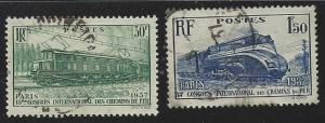 France #327-328 Used Full Set of 2 Trains (U1)