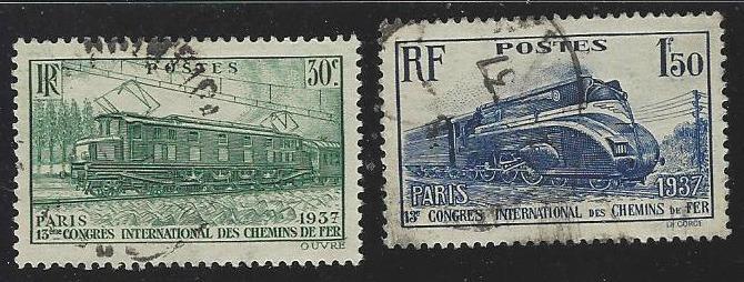France #327-328 Used Full Set of 2 Trains (U1)
