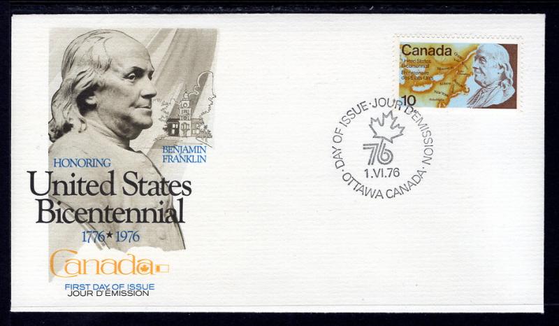 Canada 691 Ben Franklin Fleetwood U/A FDC