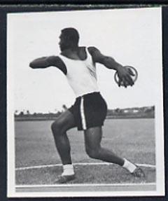 Fiji 1951 Discus Thrower B&W photograph (2 x 2.5 in) ...