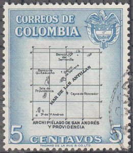 colombia  scott no 649  used