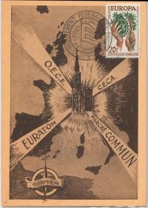 57312   -  FRANCE - POSTAL HISTORY: MAXIMUM CARD 1957 -  EUROPA