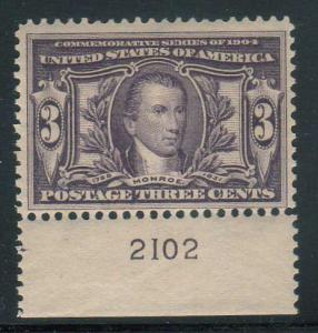 US Scott 325 James Monroe! Mint Never Hinged!