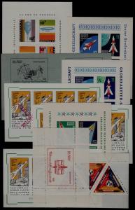 Worldwide 10 MNH m/s Rocket mail,cinderellas