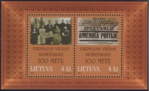 Lithuania 1999 MNH Sc 637 4 l America in the Baths Centenary Sheet of 2