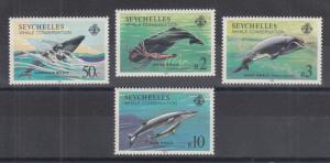 Seychelles Sc 555-558 MNH. 1984 Whale Conservation, complete, VF