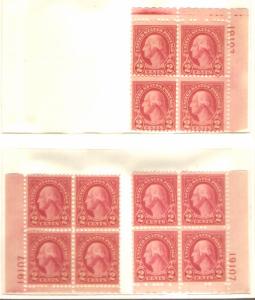 #634 Washington Plate Block Mint NH #19107 LL   ONLY