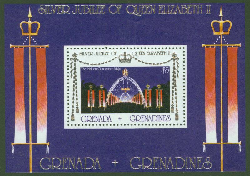 GRENADA Grenadines Scott 216 MNH** Silver Jubilee sheet 1977