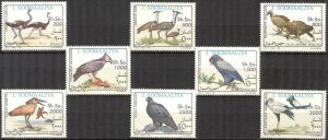 {A} Somalia 1993 Birds set of 8 MNH **