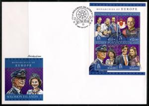 SOLOMON ISLANDS 2016 MONARCHYS OF EUROPE  SHEET FIRST DAY COVER