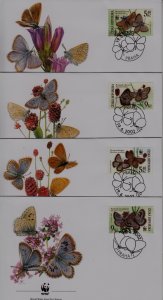 Czechoslovakia 3175 FDC WWF-02/Butterflies