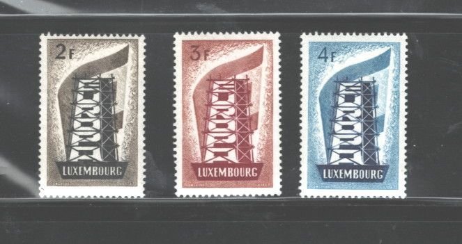 LUXEMBOURG 1956 EUROPE CEPT #318 - 320 MNH