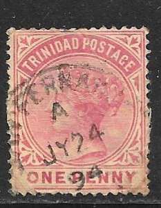 Trinidad 69: 1d Queen Victoria, used, just F