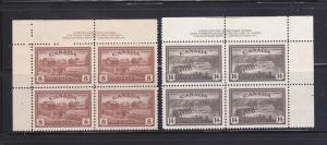 Canada 268, 270 Inscription Blocks MH Various