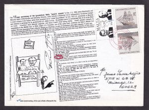 USA Lithuania Philatelic Society Bush-Gorbachev 1989 Malta Cover. Signed