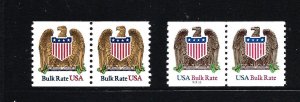 2602, 2604 LGG, COIL PAIRS, **XF**,  MINT NH, SHIP $1.00