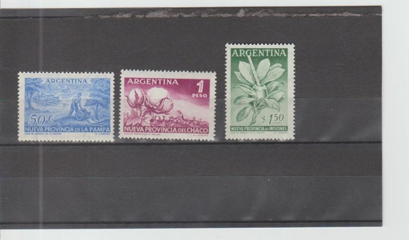 Argentina  Scott#  654-656  MNH  (1956)