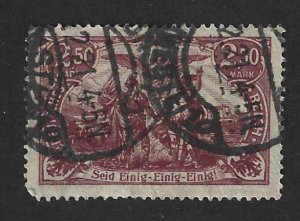 Germany Scott 114 Used 2.50m stamp 2018 CV $2.50