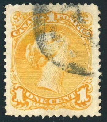 Canada Large Queen Scott 23i, pale orange yellow. JUMBO.