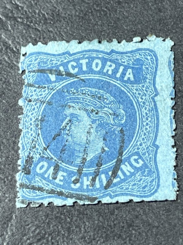 VICTORIA # 138-USED---BLUE---LIGHT CANCEL---1876