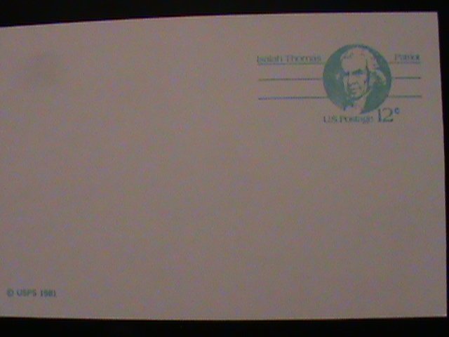 ​UNITED STATES-1981-VERY OLD-ISAIAH THOMAS PATRIOT MNH-POST CARD-VERY FINE