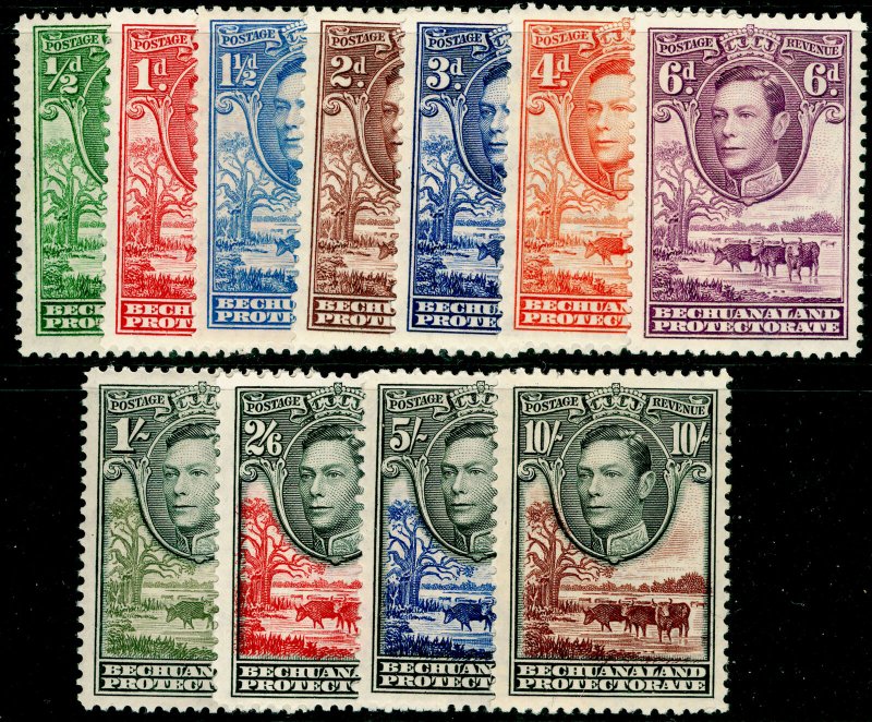 BECHUANALAND SG118-128, COMPLETE SET, LH MINT. Cat £110. 