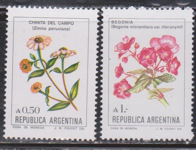 ARGENTINA Scott # 1523-4 MNH - Flowers