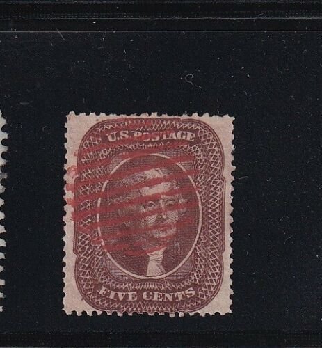 30A VF-XF used neat red grid cancel with nice color cv $ 300 ! see pic ! 