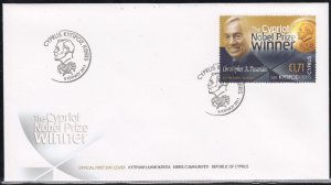 Cyprus 2011 Cypriot Nobel prize Winner FDC.