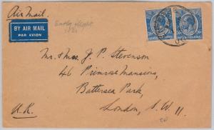 48645   KENYA & UGANDA -  POSTAL HISTORY - AIRMAIL COVER from ENTEBE to UK  1931