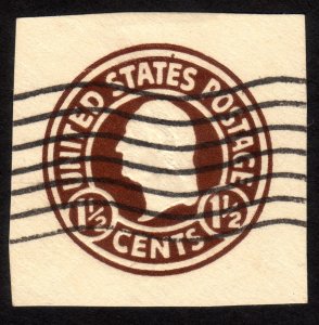 1925, US, 1 1/2c, Cut square, Used, Sc U481