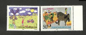 YUGOSLAVIA-MNH -SET-JOY OF EUROPE-CHILDREN'S PAINTING-1985.