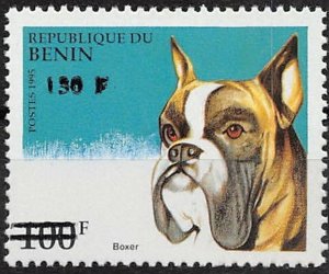BENIN 2000 1274 150F €100 BOXER CHIEN CHIENS DOG DOGS - OVERPRINT SURCHARGE MNH-
