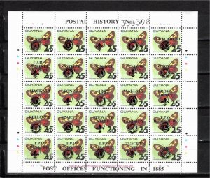Guyana 1985 MNH Sc 944 Sheet of 25 (different overprints)