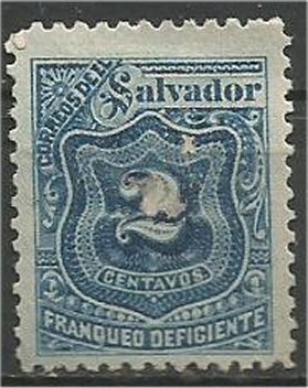 EL SALVADOR, 1897, used 2c, POSTAGE DUE Scott J26
