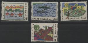 GREECE 1967 Children's Drawings SET Hellas 1078-81 -MNH [0144]