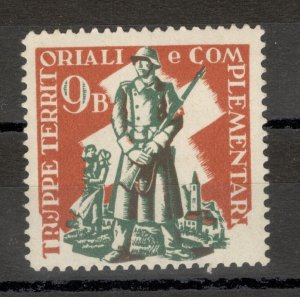 SWITZERLAND - POSTER STAMP, SOLDIER - TERRITORIAL AND COMPLEMENTARY TROOPS