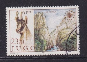 Yugoslavia   #1640  used  1983  nature protection , chamois 23.70d