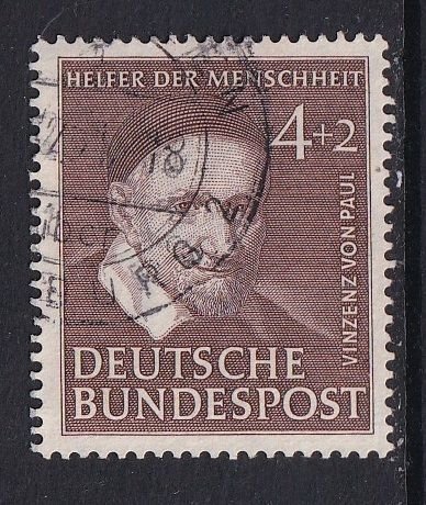 Germany  #B320  used  1951  portraits 4pf de Paul