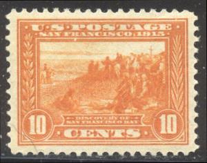 U.S. #400A Mint XF NH - 1913 10c Pan-Pacific, Orange